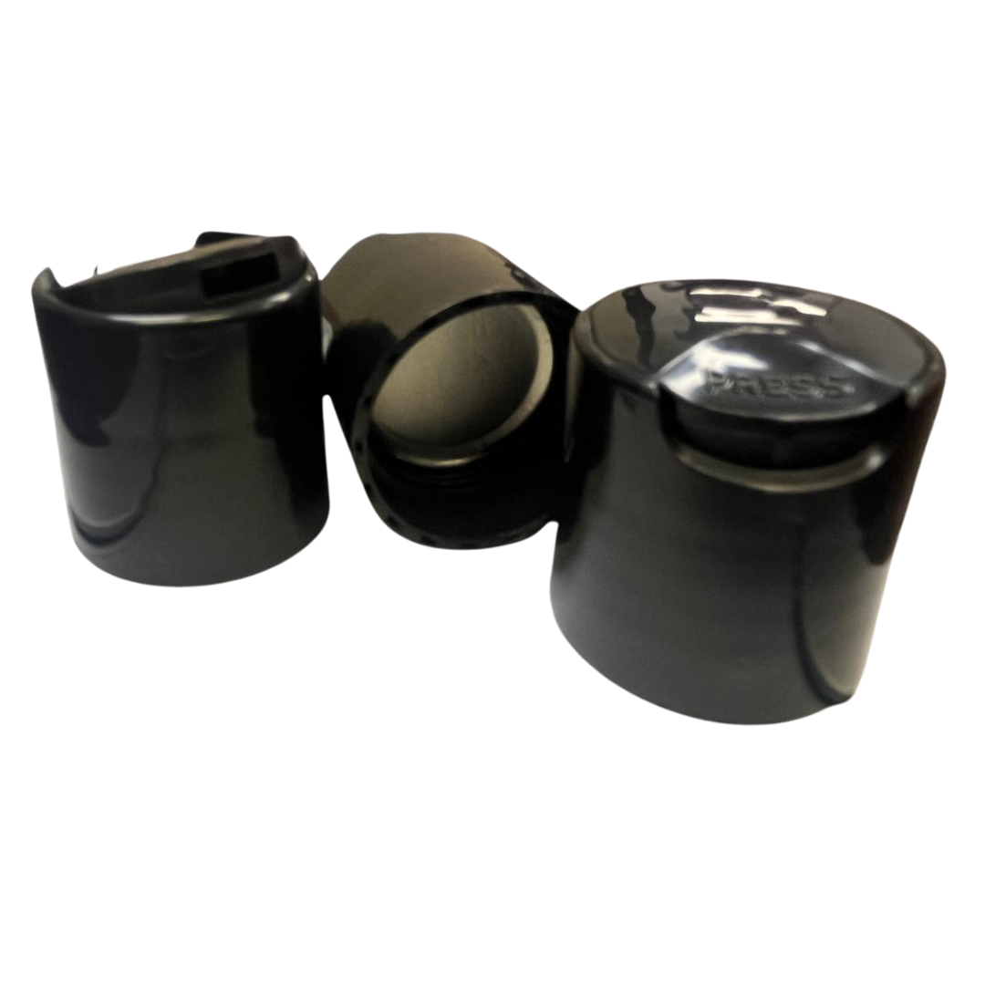 Multiuse Black Dispensing Disc Cap (24-410)- Ideal for 250 ml/360 ml/500 ml Bottle