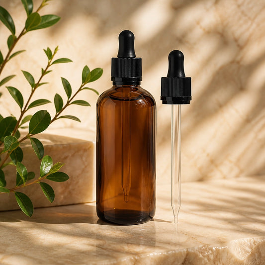 100mL amber glass bottle with child-proof dropper