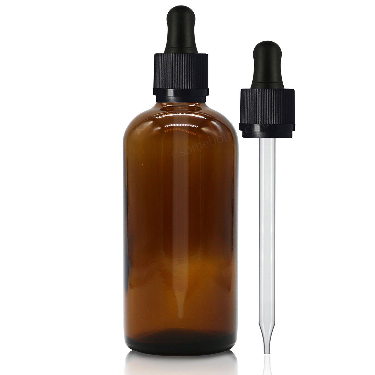 100mL amber glass bottle with child-proof dropper