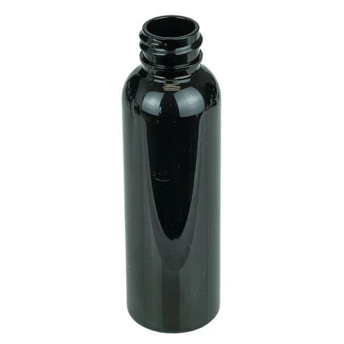 60ml black cosmo round bottle PET (20-410)