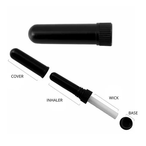 SET Inhaler Tube (black) (cotton wick included)