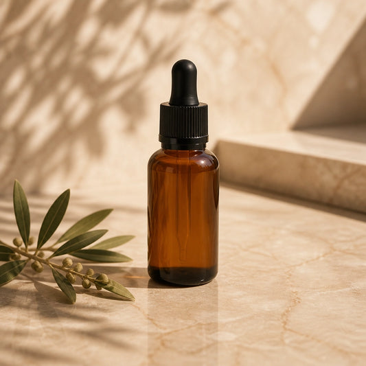 30mL amber glass bottle with child-proof dropper