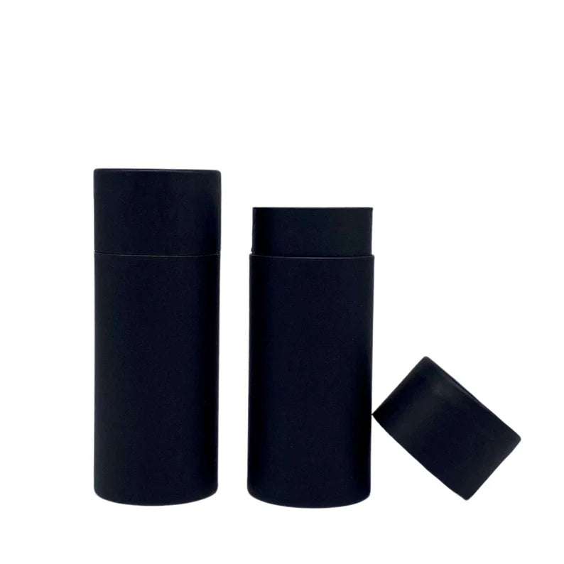 SET 75g black paper deodorant/cosmetic push up tube